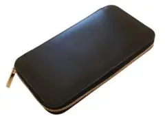 Valextraヴァレクストラ新品ラウンドジップレザー長財布176000円伊製黒のサムネイル
