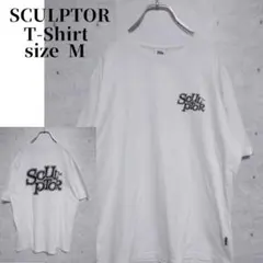SCULPTOR 半袖T-シャツ ホワイト白　両面プリントロゴ　サイズMのサムネイル