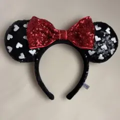 ディズニー　カチューシャ　スパンコール　ハート