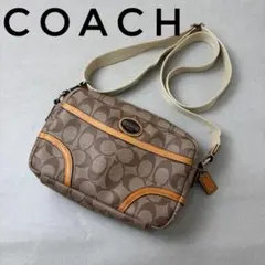 COACH◆ショルダーバッグ サコッシュ PVCレザー シグネチャー