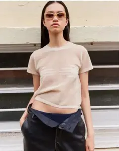 NKNIT mesh♡ KNIT T-shirt ② - メルカリ