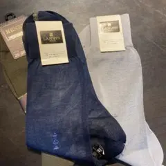 LANVIN ネイビー グレー ソックス 25-26cm ３足セットのサムネイル