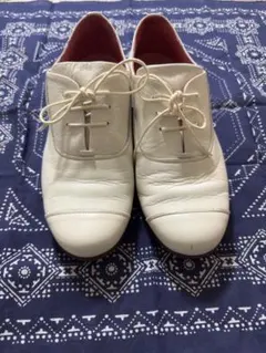 〰️パラスパレス／ホワイトレザー レースアップシューズ 美品　24㎝〰️