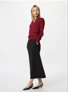 UNIQLO ドライスウェットナローマキシスカート