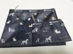 BAILA バイラ付録 レスポートサック 愛嬌たっぷりワンコ柄 ポーチセット