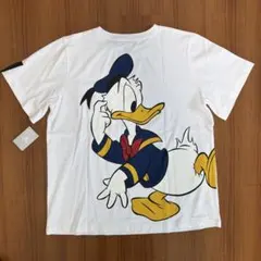 【新品未使用タグ付き】Disney ドナルドダック ポケットTシャツ ホワイトのサムネイル
