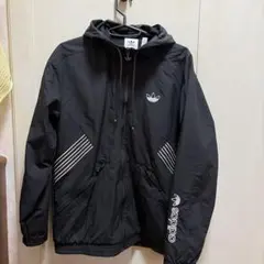 adidas ブラック ウィンドブレーカー M