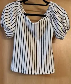 ROYAL PARTY ストライプ パフスリーブ Tシャツ F