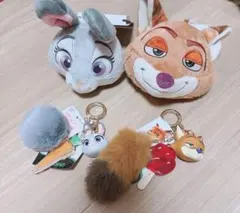 ズートピア ニック ジュディ ペア 立体チャーム キーホルダー しっぽ