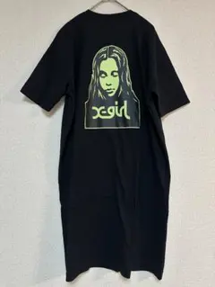 x-girl 黒 Tシャツワンピース 半袖 Mのサムネイル