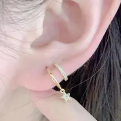 新品未使用 kate spade ゴールドフープピアス 星チャーム