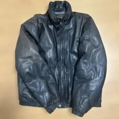 eddie bauer 80s ダウン　レザージャケット　黒タグ　最終値下げ‼️
