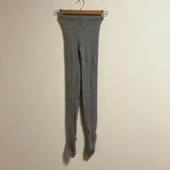 グレー リブ編み タイツ　ユナイテッドアローズ　グリーンレーベルリラクシング