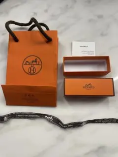 HERMES オレンジ ショップ袋・ボックス・リボンセット