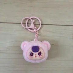 ベイビースリー キーホルダー　激おこきぐるみベア　ピンク