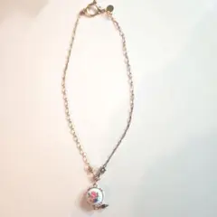 ロビンスティール淡水パールネックレス ロビン・スティール】パール＆ヘマタイトロングネックレス