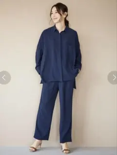 LEPSIM/レプシィム マルチ機能デザインシャツとパンツのセット フリーサイズ