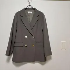 GLOBAL WORK グレー ダブルブレストジャケット