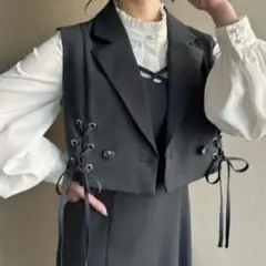 ジュノア ショートジレ+マーメイドキャミワンピースセット