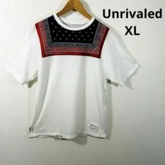 Unrivaled アンライバルド バンダナ柄 Tシャツ ホワイト 日本製 美品のサムネイル