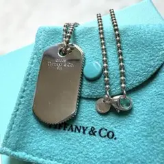 極美品✨ティファニー　ドッグタグ　エッジ　ボールチェーン　SV925 箱付 極美品✨ティファニー ドッグタグ コインエッジ ボールチェーン SV925