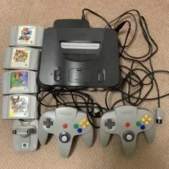 《ジャンク品》Nintendo 64 本体 コントローラー2個 ゲーム4本付き