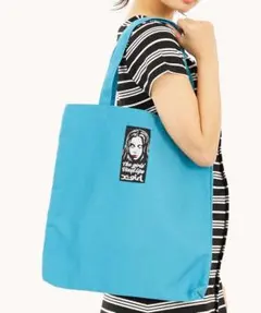 【新品】エックスガール グラフィックトートバッグ ロゴ入り ブルー