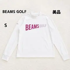 【美品】BEAMS GOLF ゴルフウェア ホワイト×パープル日本製
