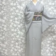 3145］［3925］訪問着 草花文 落款有 作家物 金彩 正絹 着物 袷 - メルカリ