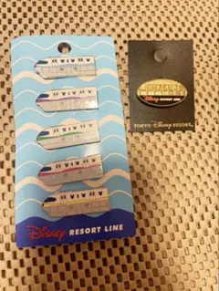 東京ディズニーランド　リゾートライン　ピンバッチ　2セット