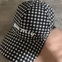 miumiu キャップ ギンガムチェック - メルカリ