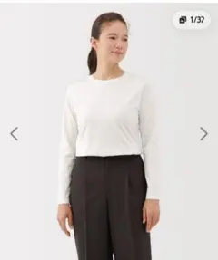 長袖Tシャツ ホワイト XLサイズ　無印良品
