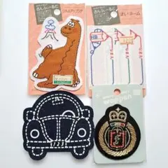 新作♡幸せ！カルガモ◉ハッピー アイロン ワッペン ピース 平和 小鳥