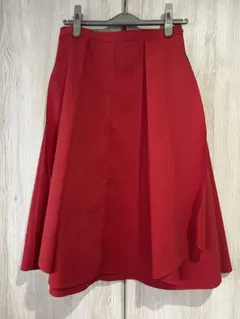 最終値下げ　エポカ　赤 フレアスカート ４０サイズ