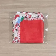 近沢レース どすこい日本 タオルハンカチ レッド