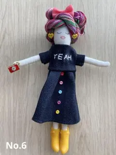 No.6ドールチャームカジュアル ハンドメイド【現品】