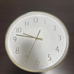 IKEA JÄNKIG 掛時計 ホワイト/ゴールド 30cm