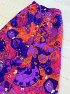 Special 70s キルティングスカート　蝶々　パッチワーク
