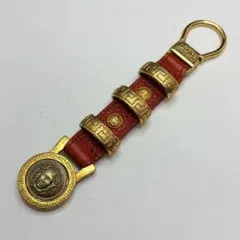 ◇VERACE ヴェルサーチ キーホルダー メデューサ オレンジ×ゴールド