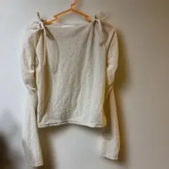 Chico アイボリー ドット長袖 Tシャツ F