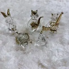 スワロフスキー クリスタル オブジェ 子猫ピンクボール - メルカリ