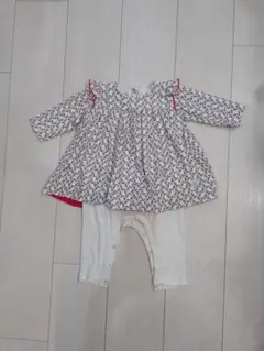 Petit Bateau プチバトー 小花柄ロンパース カバーオール 6m67㎝