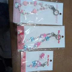 ローリーズファーム　キティ　マイメロ　ケータイ　モバイル　 ストラップセット