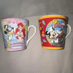 アリエルとミッキーの8周年9周年マグカップセット