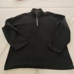 オールドUNIQLO ハーフジップ　アノラック フリース　ブラック L　古着