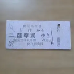 【廃線】鹿児島交通枕崎線（南薩線）伊作駅硬券乗車券