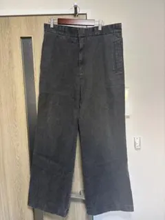 デニムライク チノパンツ（ワイド／ストレート）」系 Lサイズ