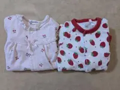 長袖ロンパース 2枚セット 70 80