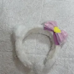 猫耳カチューシャ ピンクリボン付き