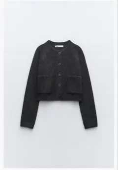ZARA クロップドニットカーディガン　XS